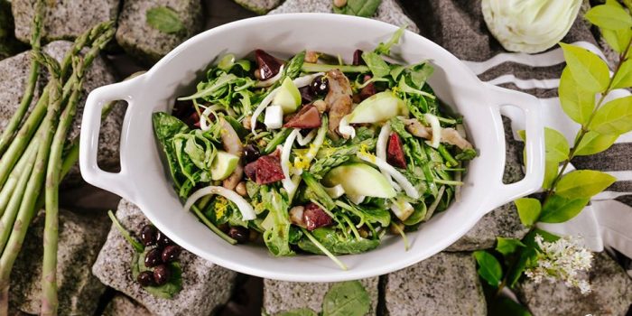 Bluzone@home recept: Fitfood Salade met kipfilet en balsamico-sinaasappel dressing